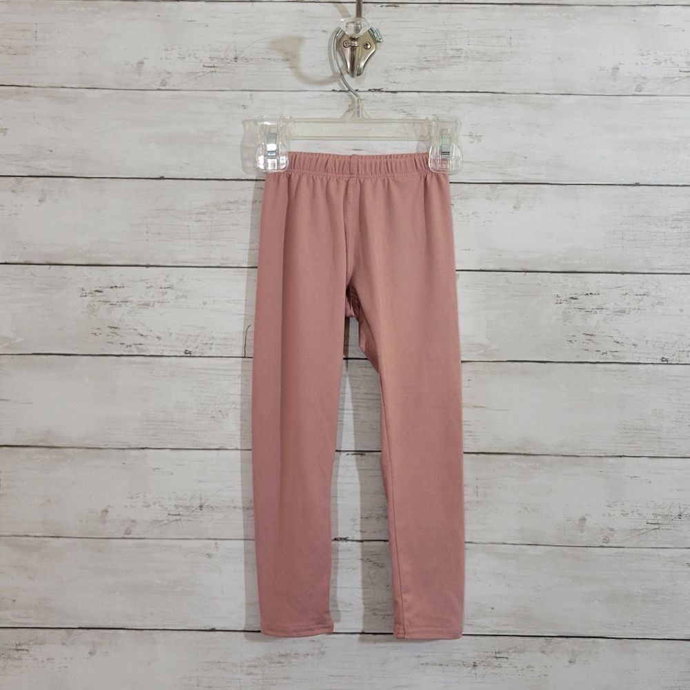 DOT DOT‎ SMILE Baby Girl Solid Pink Buttery Soft Leggings Size 2T